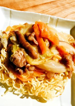 豚肉と白菜のあんかけ焼そば-レシピのメイン写真