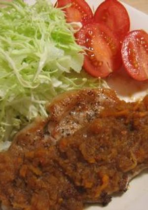 しょうが＆野菜ソースのポークソテー-レシピのメイン写真