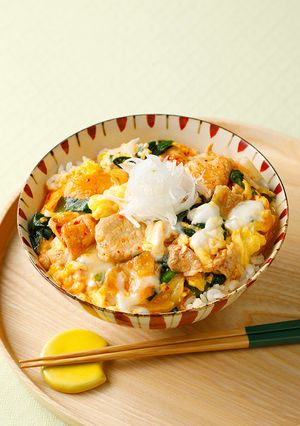 スタミナ満点☆豚キムチのトロトロ卵とじ丼-レシピのメイン写真