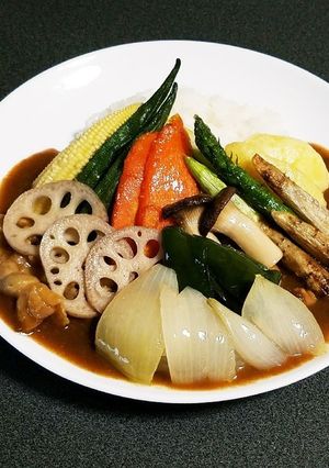 余り野菜の揚げカレー♡-レシピのメイン写真