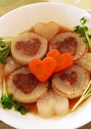 バレンタインに…❤を射込んだ大根ステーキ-レシピのメイン写真