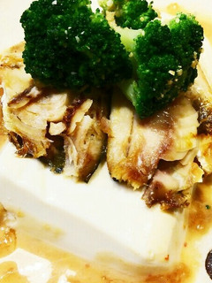 簡単☆鯵干物と豆腐の蒸し麻婆ソース仕立て-レシピのメイン写真