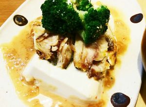 簡単☆鯵干物と豆腐の蒸し麻婆ソース仕立て-レシピのメイン写真