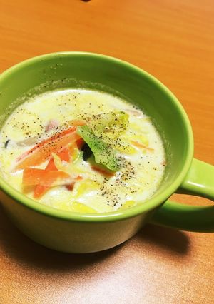 お好きな野菜で！豆乳スープ-レシピのメイン写真