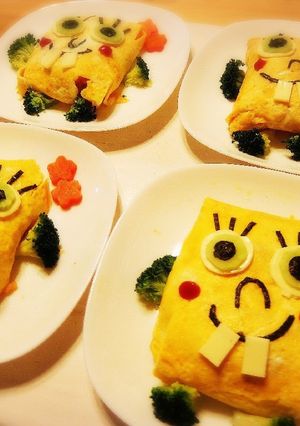 ☆スポンジボブのオムライス☆-レシピのメイン写真