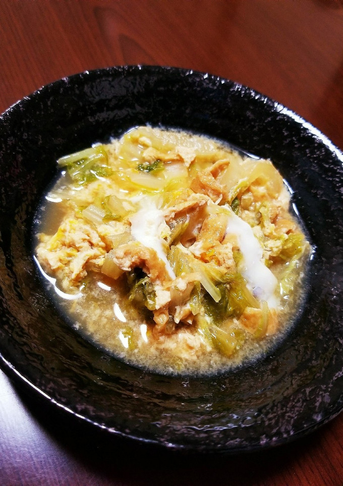 白菜と稲荷あげの簡単うま煮-レシピのメイン写真