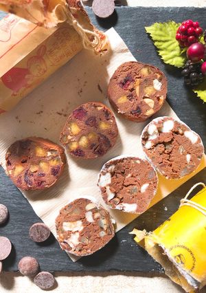 バレンタインに☆簡単絶品チョコサラミ-レシピのメイン写真