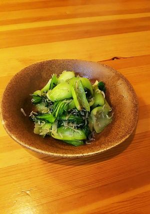 チンゲン菜とちりめんじゃこの炒め物-レシピのメイン写真