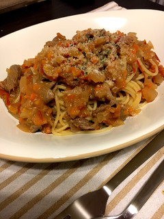 牛バラでボロネーゼ風パスタ-レシピのメイン写真