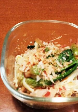 レンジでほうれん草とえのきの梅おかか和え-レシピのメイン写真