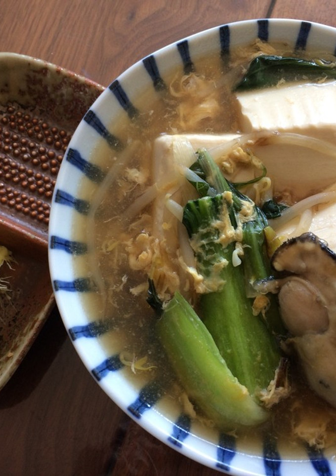 アサリと牡蠣スープの温豆腐-レシピのメイン写真