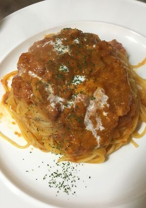 旦那様の好きなツナトマトクリームスパ-レシピのメイン写真