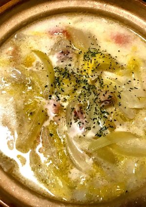 白い乳type★白菜と鶏肉の小鍋仕立て-レシピのメイン写真