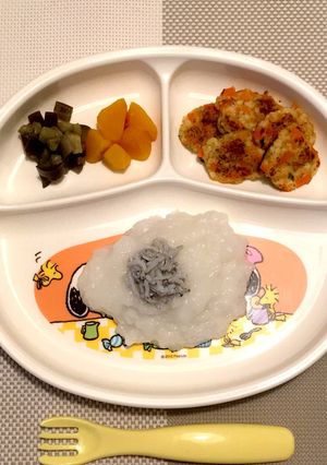 ☆離乳食後期☆ 5倍粥プレート手づかみ①-レシピのメイン写真