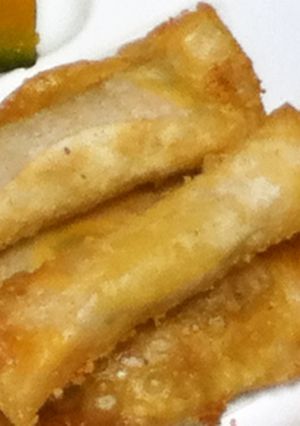 インゲン×ハム×チーズの餃子の皮包み揚げ-レシピのメイン写真