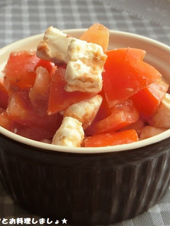 トマトとクリームチーズのおかか醤油和え-レシピのメイン写真