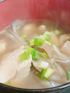 舞茸と柔らか鶏胸肉の汁物-レシピのメイン写真