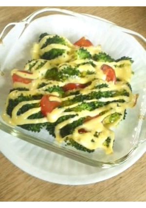 トースター*ブロッコリートマトのマヨ焼き-レシピのメイン写真