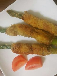 夕食!お弁当に!アスパラの豚肉巻きフライ-レシピのメイン写真