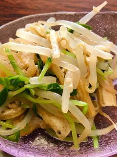 豆苗、もやし、油揚げの和え物-レシピのメイン写真