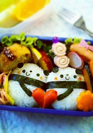 パンダちゃんおにぎりのバレンタイン弁当-レシピのメイン写真