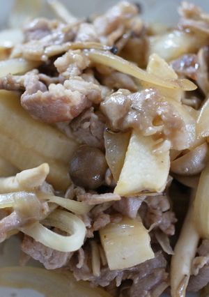 長芋としめじと豚小間のうま煮-レシピのメイン写真