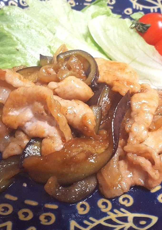 豚こまと秋ナスのしょうが焼き-レシピのメイン写真