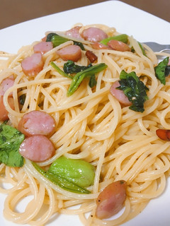 小松菜とウィンナーのパスタ-レシピのメイン写真