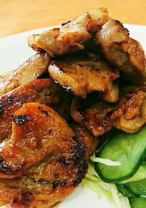 自家製簡単本格的焼き肉のたれ鶏肉漬け焼き-レシピのメイン写真