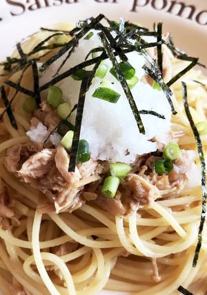 なめ茸とツナの超お手軽パスタ-レシピのメイン写真