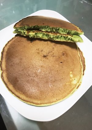 青汁で抹茶風ホットケーキ-レシピのメイン写真