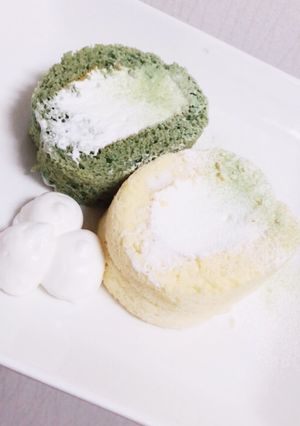 簡単ﾛｰﾙｹｰｷ☆抹茶 ｺｺｱ も!!-レシピのメイン写真