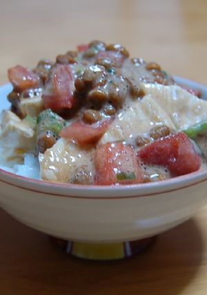 カマンベール納豆トマト丼-レシピのメイン写真