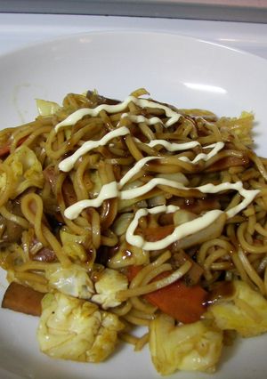 焼きそばのそばと具がよく混ざる方法-レシピのメイン写真