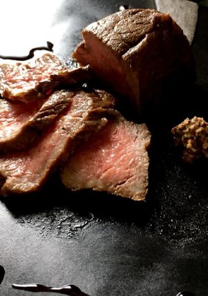 中野酢:バルサミクリーム:ローストビーフ-レシピのメイン写真