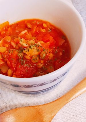 レンズ豆のトマト煮込み❁食べるスープ-レシピのメイン写真
