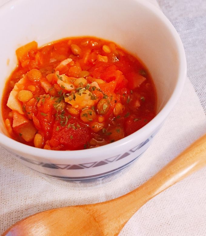 レンズ豆のトマト煮込み❁食べるスープ-レシピのメイン写真