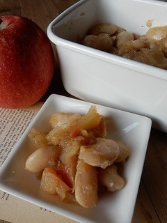 低糖質 白花豆とリンゴの煮合わせ -レシピのメイン写真