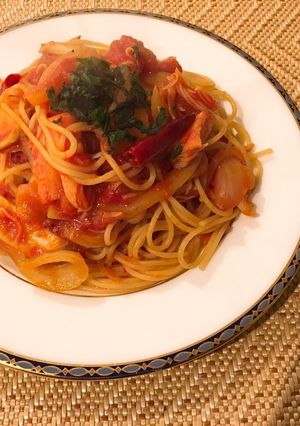カニカマの和風トマトパスタ-レシピのメイン写真