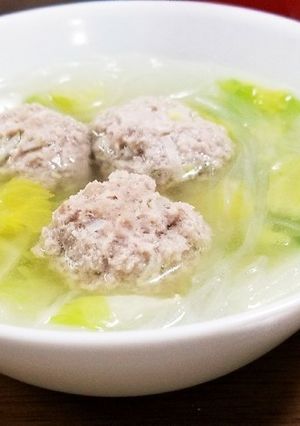 肉だんごの春雨スープ-レシピのメイン写真