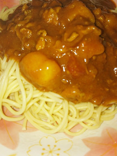 簡単!カレーミートスパゲティ-レシピのメイン写真