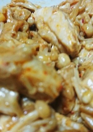 鶏もも肉とエノキのマヨネーズ和え-レシピのメイン写真