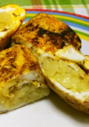 スペイン風たまご焼き(卵2個、ポテト1個-レシピのメイン写真
