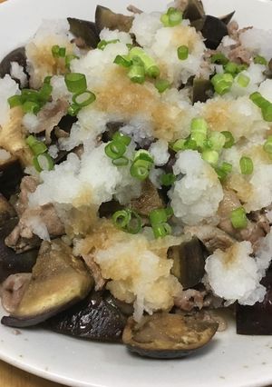 ナスと豚肉のさっぱりバタポン炒め-レシピのメイン写真