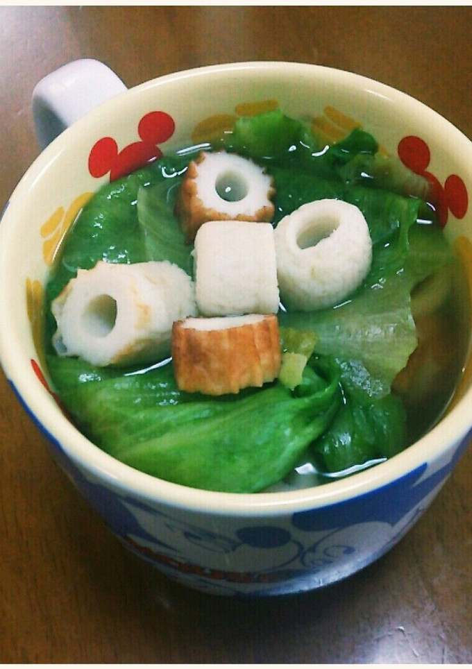 簡単！竹輪とレタスのスープ-レシピのメイン写真