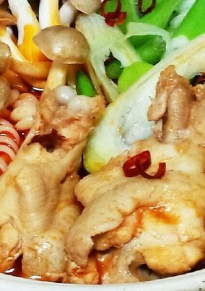 鶏肉鍋トマト味でピリ辛アラビアータ風-レシピのメイン写真