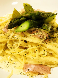 アスパラ・ベーコン&生クリームパスタ-レシピのメイン写真