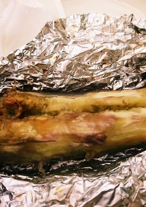 【キャンプ飯】ほんとにおいしい茄子の丸焼-レシピのメイン写真
