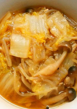もやしと白菜 しめじのオイ味噌スープ✾-レシピのメイン写真