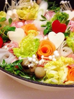 バレンタインディナーにブーケ鍋-レシピのメイン写真